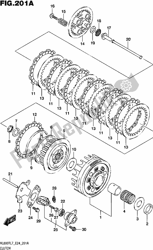 Todas as partes de Embreagem do Suzuki VL 800T 2017