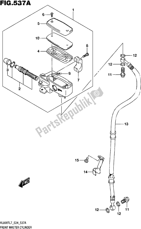 Wszystkie części do Przedni Cylinder G?ówny Suzuki VL 800T 2017