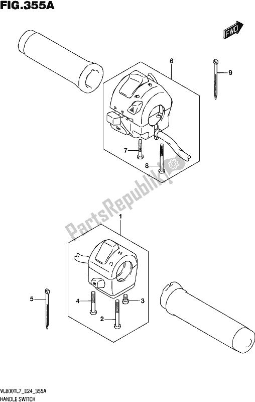 Toutes les pièces pour le Interrupteur De Poignée du Suzuki VL 800T 2017