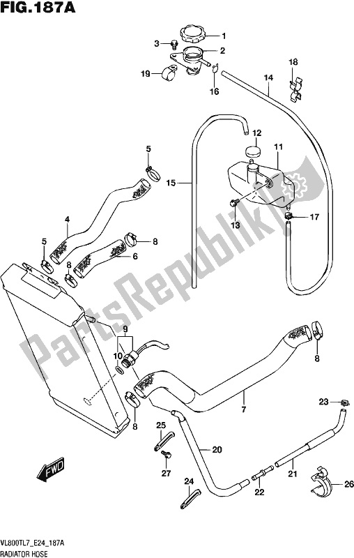 Toutes les pièces pour le Tuyau De Radiateur du Suzuki VL 800T 2017