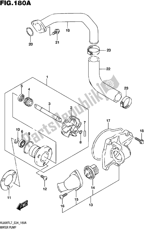 Toutes les pièces pour le Pompe à Eau du Suzuki VL 800T 2017