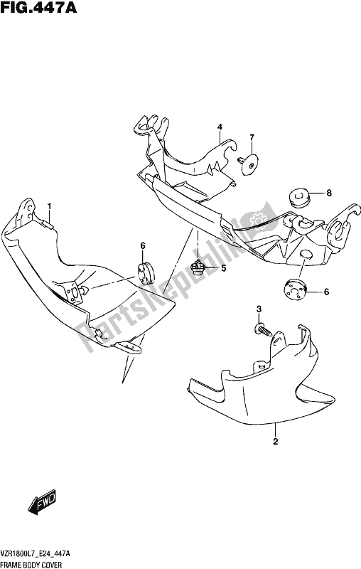 Todas las partes para Frame Body Cover (vzr1800l7 E24) de Suzuki VZR 1800 2017