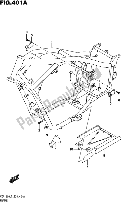 Tutte le parti per il Telaio del Suzuki VZR 1800 2017