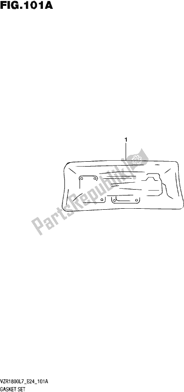 All parts for the Gasket Set of the Suzuki VZR 1800 2017