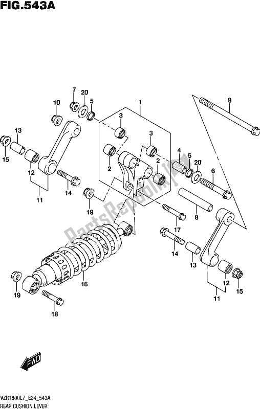 Wszystkie części do Rear Cushion Lever (vzr1800l7 E24) Suzuki VZR 1800 2017