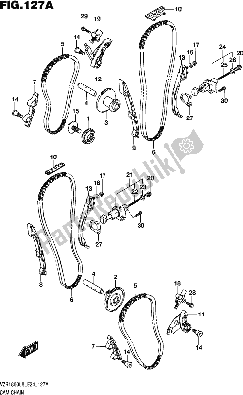 Todas las partes para Cadena De Levas de Suzuki VZR 1800 2018