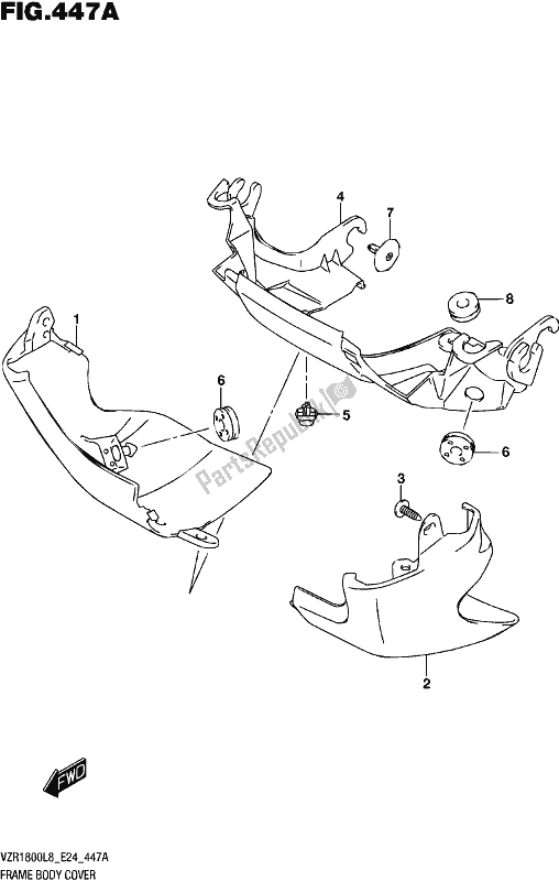 Wszystkie części do Frame Body Cover (vzr1800l8 E24) Suzuki VZR 1800 2018