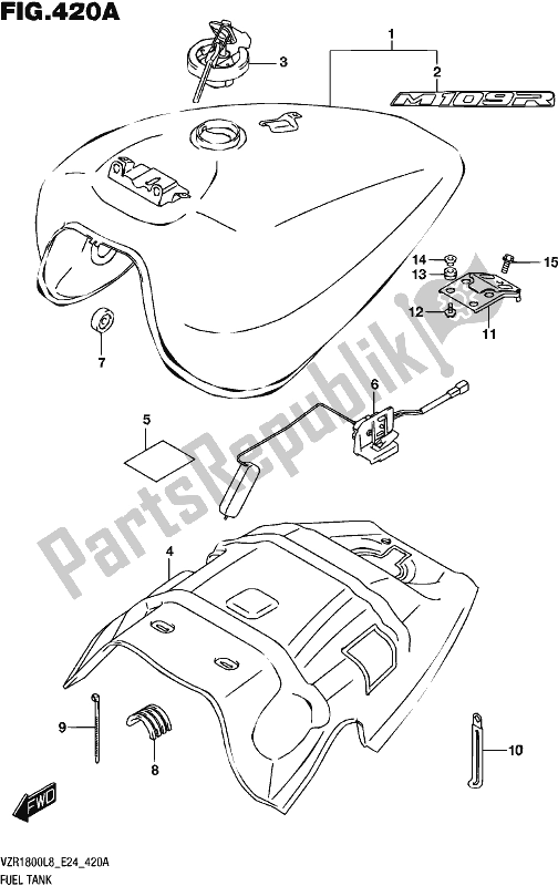 Todas as partes de Fuel Tank (vzr1800l8 E24) do Suzuki VZR 1800 2018