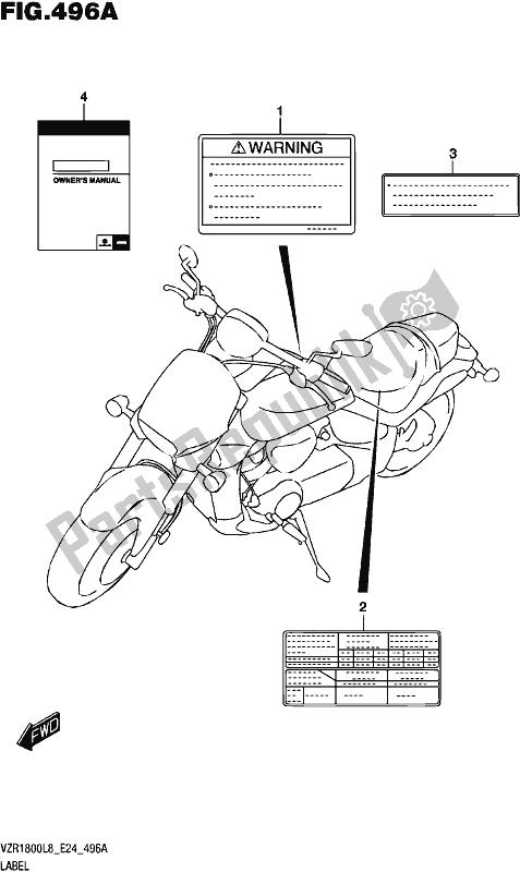 All parts for the Label of the Suzuki VZR 1800 2018