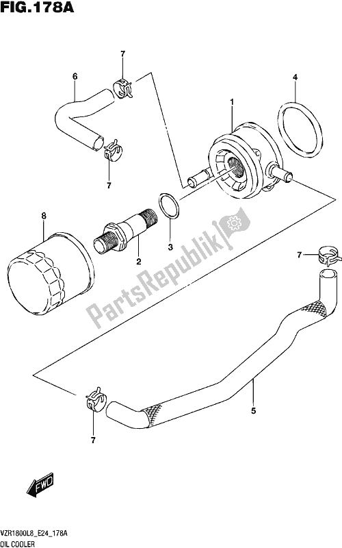 Toutes les pièces pour le Refroidisseur D'huile du Suzuki VZR 1800 2018