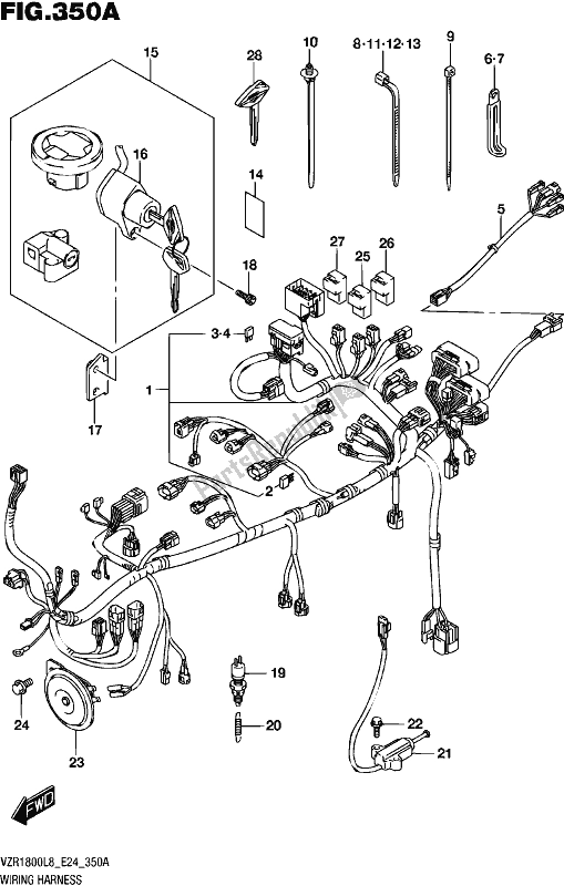 Wszystkie części do Wiring Harness (vzr1800l8 E24) Suzuki VZR 1800 2018