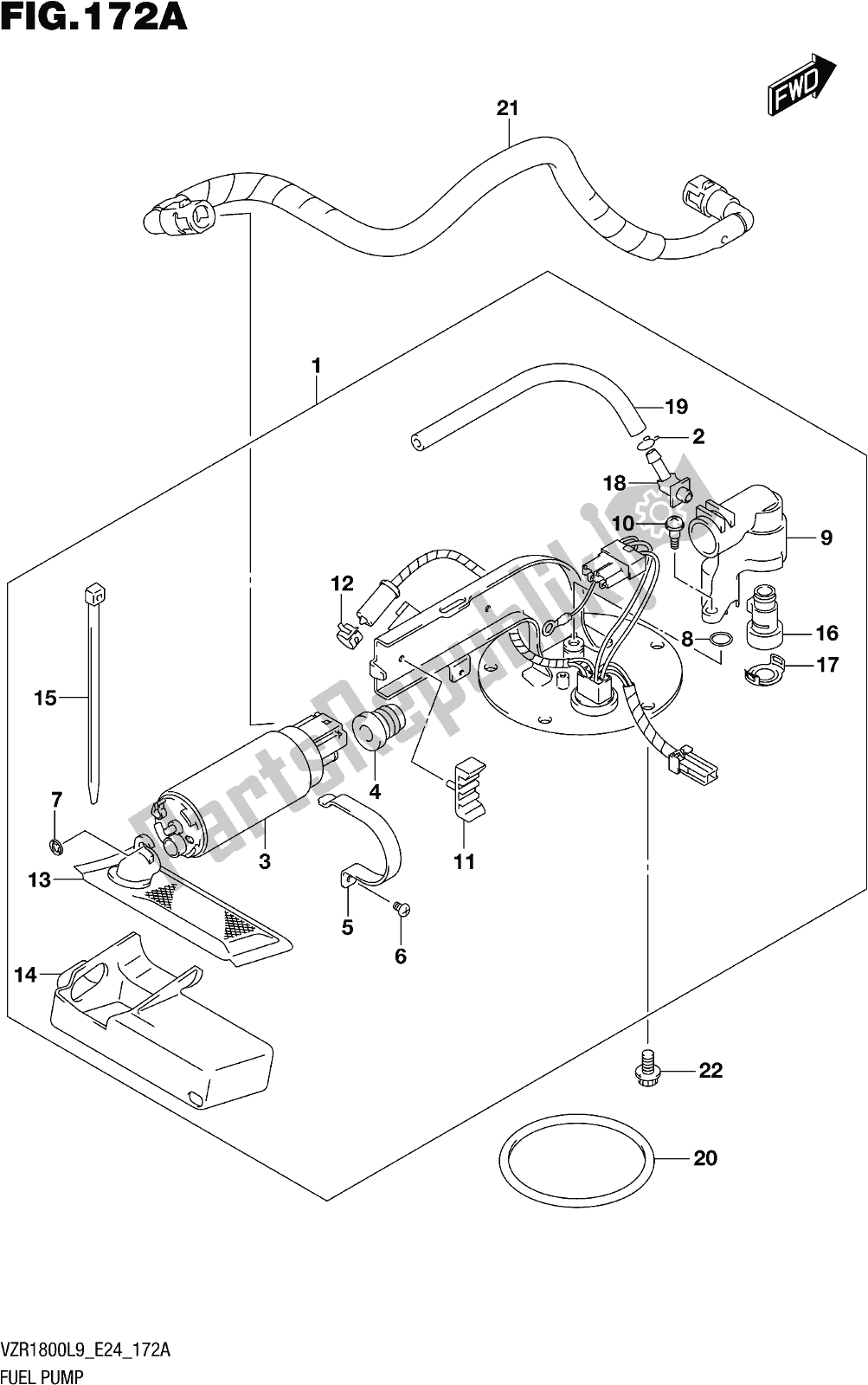 Todas las partes para Fig. 172a Fuel Pump de Suzuki VZR 1800 2019