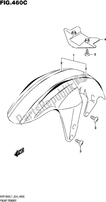 Todas las partes para Front Fender (for Bbd) (vzr1800bzl7 E24) de Suzuki VZR 1800 BZ 2017