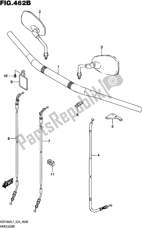 Wszystkie części do Handlebar (vzr1800bzl7 E24) Suzuki VZR 1800 BZ 2017