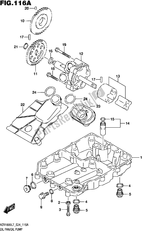 Wszystkie części do Oil Pan/oil Pump Suzuki VZR 1800 BZ 2017