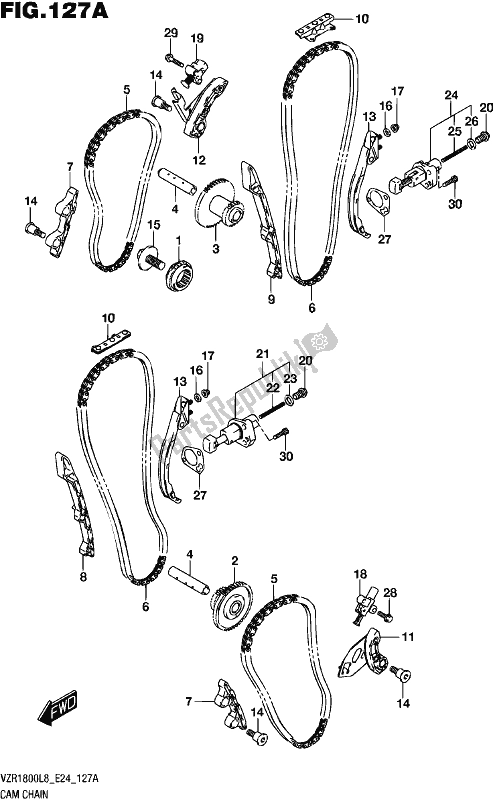 Todas las partes para Cadena De Levas de Suzuki VZR 1800 BZ 2018