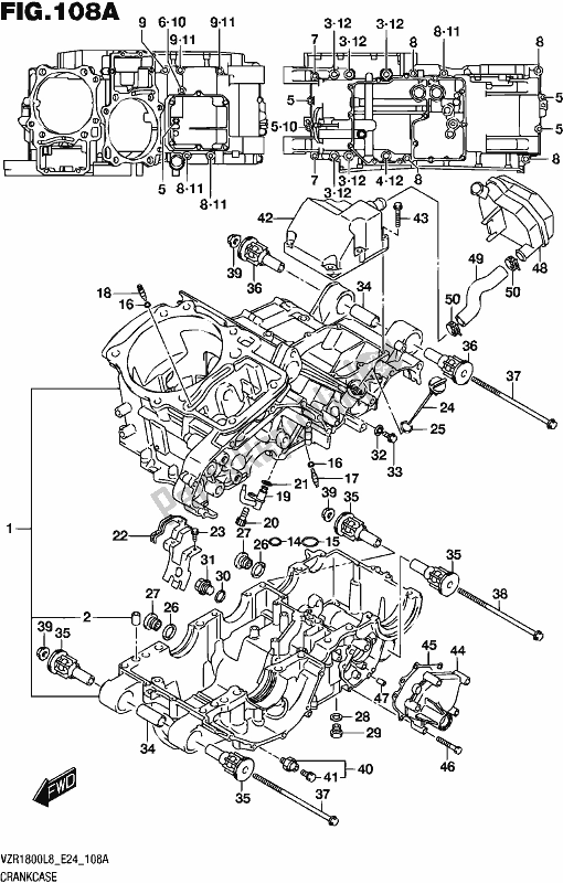 Todas las partes para Caja Del Cigüeñal de Suzuki VZR 1800 BZ 2018