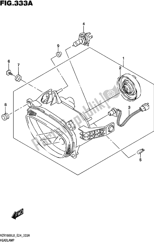 Tutte le parti per il Faro del Suzuki VZR 1800 BZ 2018