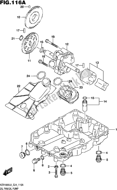 Tutte le parti per il Oil Pan/oil Pump del Suzuki VZR 1800 BZ 2018