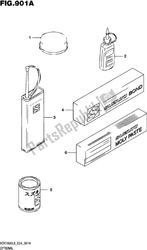 Tutte le parti per il Opzionale del Suzuki VZR 1800 BZ 2018