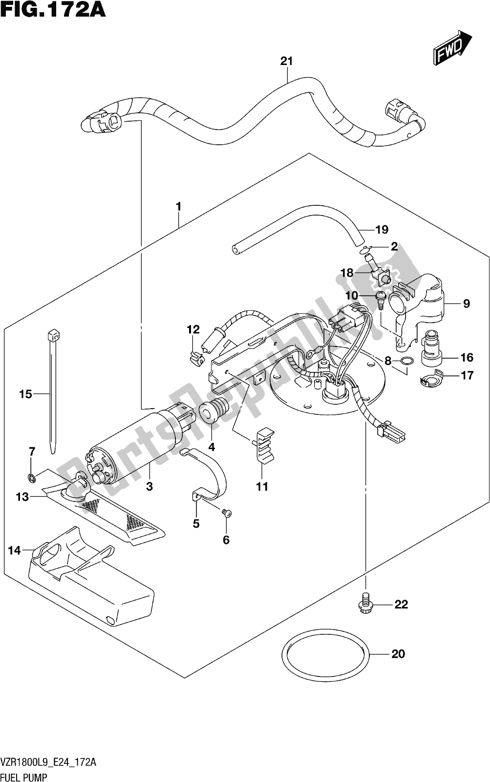 Toutes les pièces pour le Fig. 172a Fuel Pump du Suzuki VZR 1800 BZ 2019