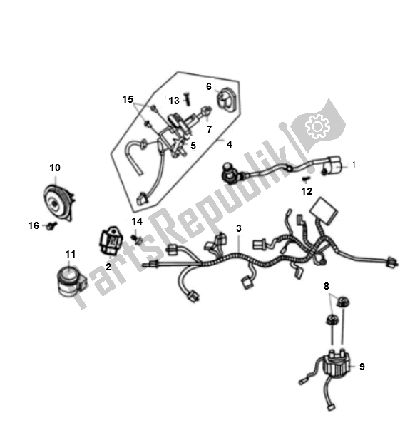 Todas las partes para Electrisch Gedeelte de SYM Fiddle 3 50 2000 - 2010