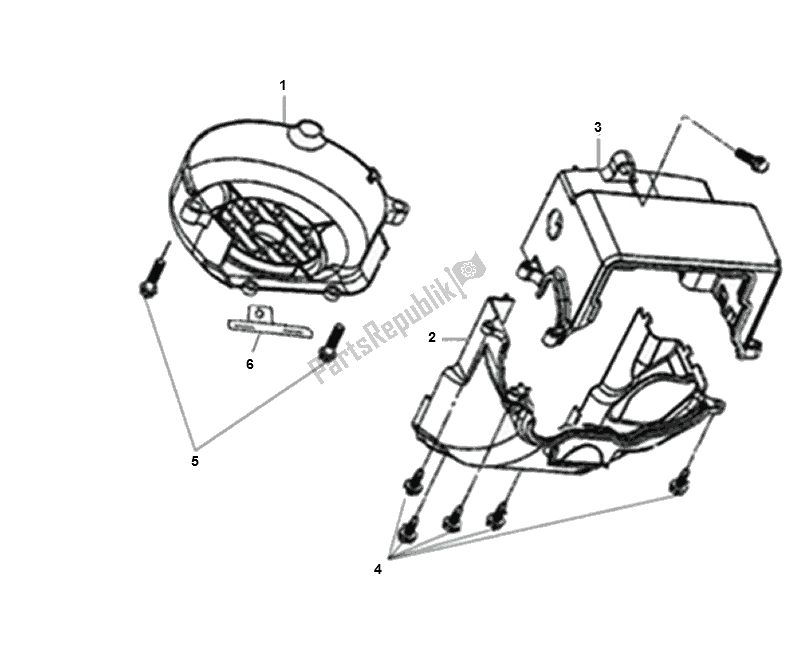 All parts for the Koelkap of the SYM JET 4 50 SYM 2000 - 2010