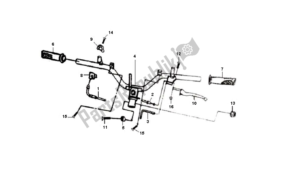 Tutte le parti per il Manubrio del SYM JET 4 50 SYM 2000 - 2010