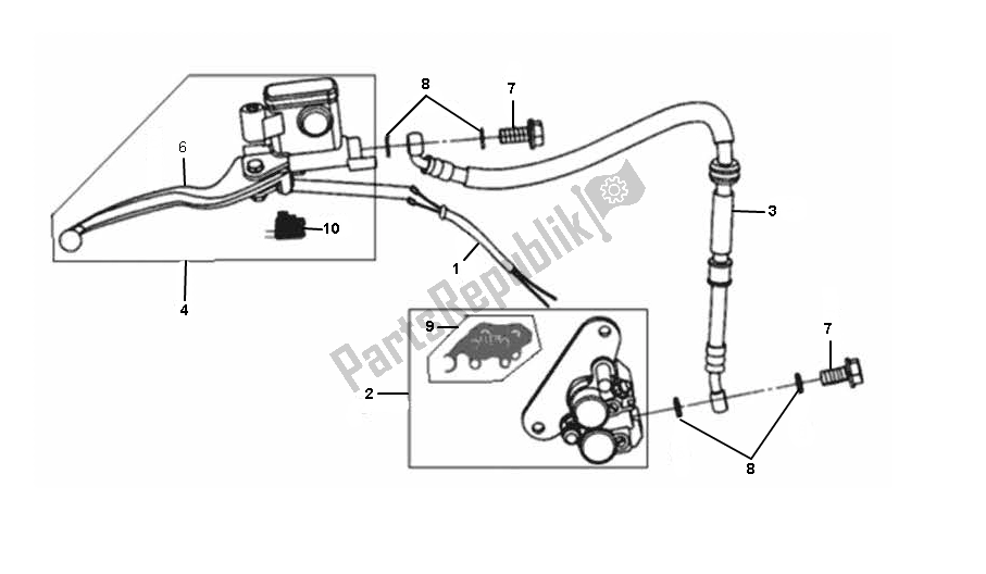 All parts for the Voorrem of the SYM JET Euro X SYM 50 2000 - 2010