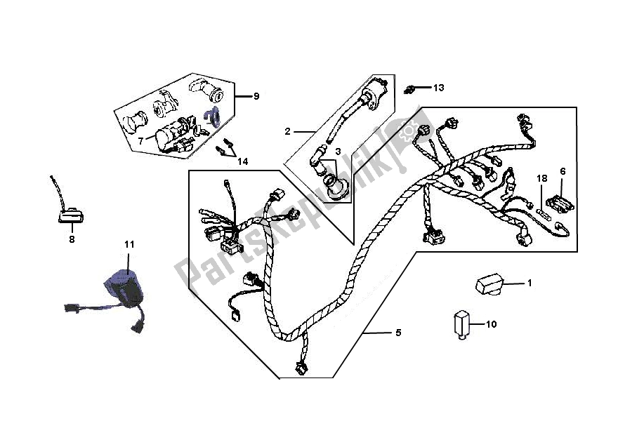 Toutes les pièces pour le Faisceau De Câbles du SYM JET Euro X SYM 50 2000 - 2010