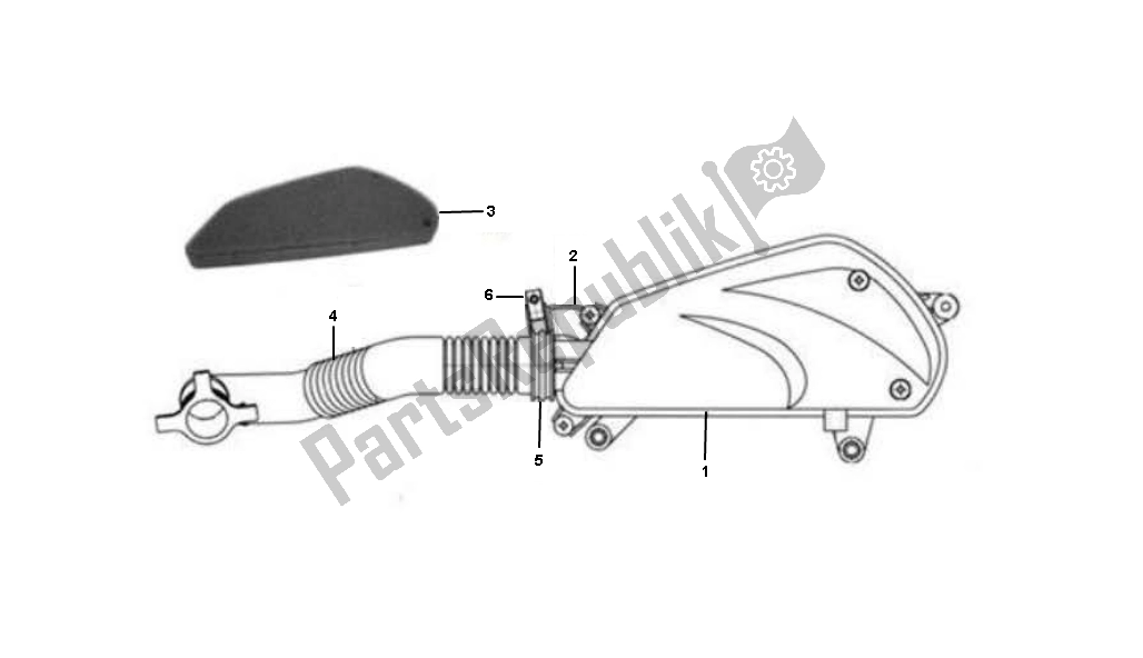 All parts for the Air Cleaner of the SYM JET Sport X 50 SYM 2000 - 2010