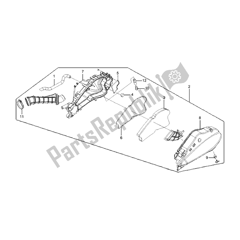 Tutte le parti per il Filtro Dell'aria del SYM MIO SYM 50 2000 - 2010