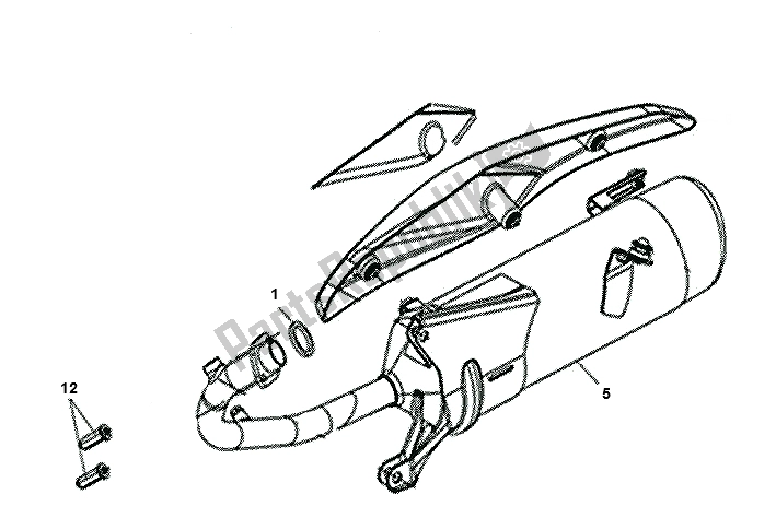 Tutte le parti per il Scarico del SYM Orbit II 50 AE 05W1 6 K9 L5 2000 - 2010