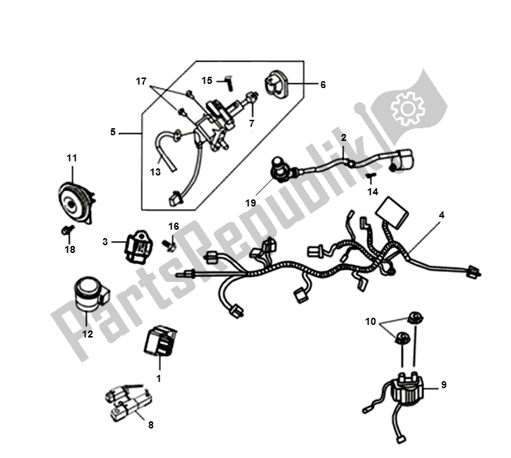 Tutte le parti per il Draadboom - Contactslot - Cdi Unit del SYM Orbit II 50 AE 05W1 6 K9 L5 2000 - 2010