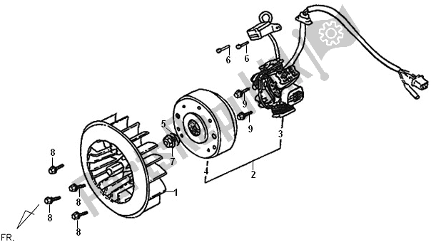 Tutte le parti per il E08 - Generator O Fly Wheel del SYM AV 12 W-8 128 0
