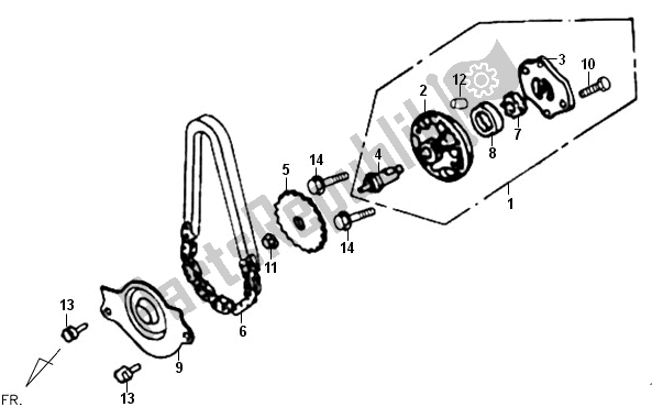 Tutte le parti per il E09 - Oil Pump del SYM AV 12 W-8 128 0