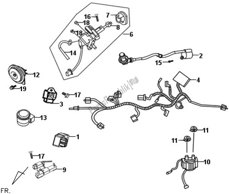 Tutte le parti per il F20 - Wire Harness del SYM AV 12 W-8 128 0