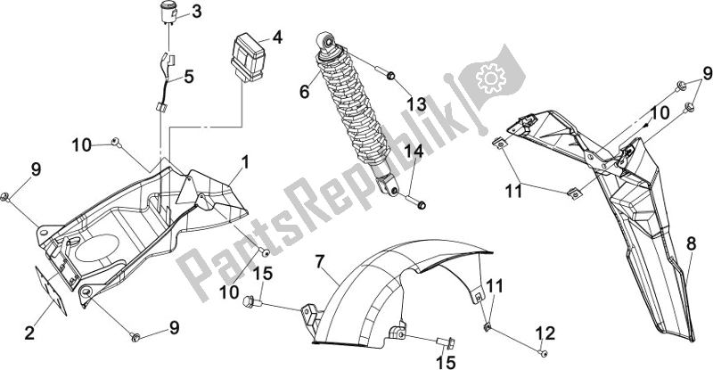 Tutte le parti per il F14 - Rear Combination Light del SYM BL 05W5-8 0558 0