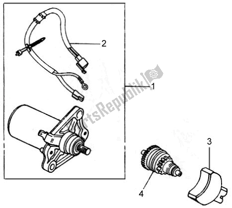 All parts for the E04 - Starting Motor of the SYM BS 05 W-8 058 0