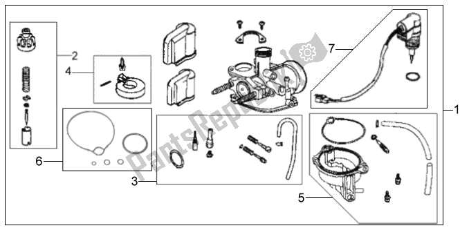 All parts for the E11 - Carburetor of the SYM BS 05 W-8 058 0