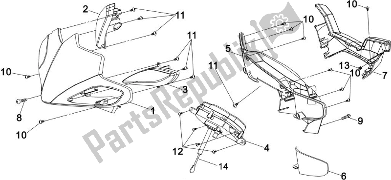 All parts for the F02 - Speedometer Assy of the SYM BS 05 W-8 058 0