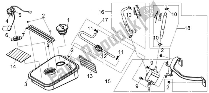 All parts for the F07 - Front Inner Box of the SYM BS 05 W-8 058 0