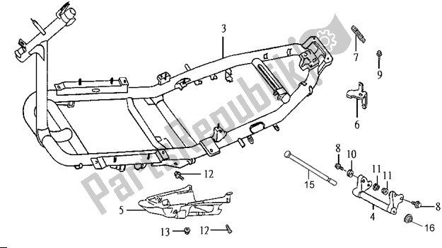 All parts for the F19 - Main Stand . Side Stand of the SYM BS 05 W-8 058 0