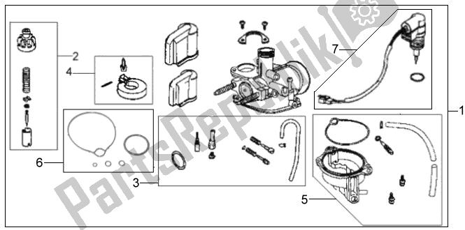 Tutte le parti per il E11 - Carburetor del SYM FA 05U1-8 0518 0