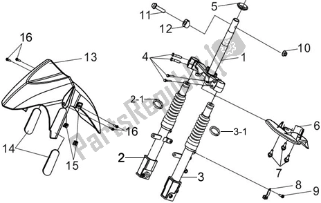 Tutte le parti per il F06 - Front Fender del SYM FA 05U1-8 0518 0