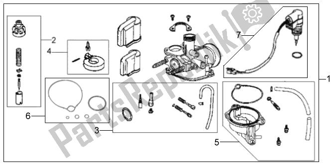 Toutes les pièces pour le E11 - Carburetor du SYM FT 05 V-8 058 0