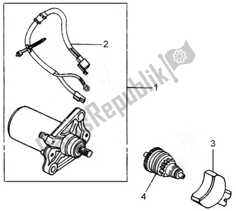 Tutte le parti per il E04 - Starting Motor del SYM G 100P2-8 10028 0