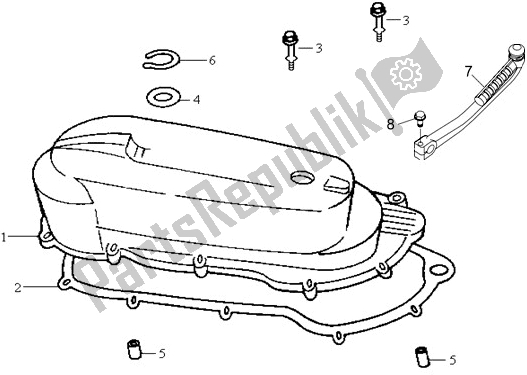 All parts for the E05 - L Side Cover of the SYM G 100P2-8 10028 0