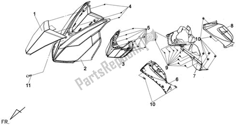 All parts for the F01 - Fr. Coverhead Light of the SYM G 100P2-8 10028 0