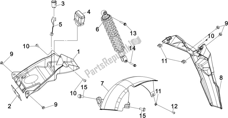 Tutte le parti per il F14 - Rear Combination Light del SYM G 100P2-8 10028 0